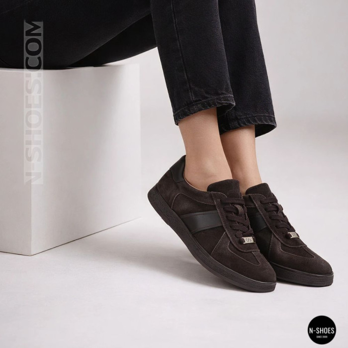 Женские коричневые замшевые кеды Allsy 210785 Lonza 212648 Alfi Brown 9227-30-500 brown 6210 в