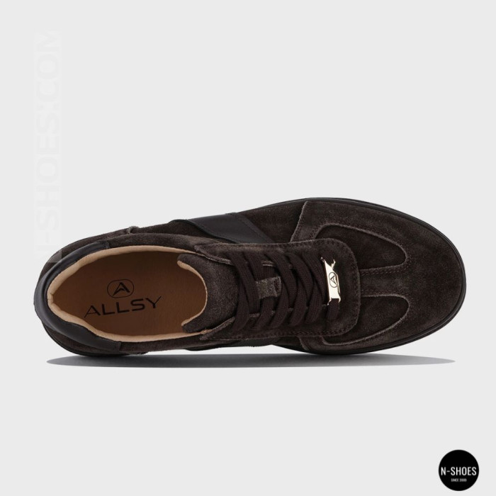 Женские коричневые замшевые кеды Allsy 210785 Lonza 212648 Alfi Brown 9227-30-500 brown 6210 в