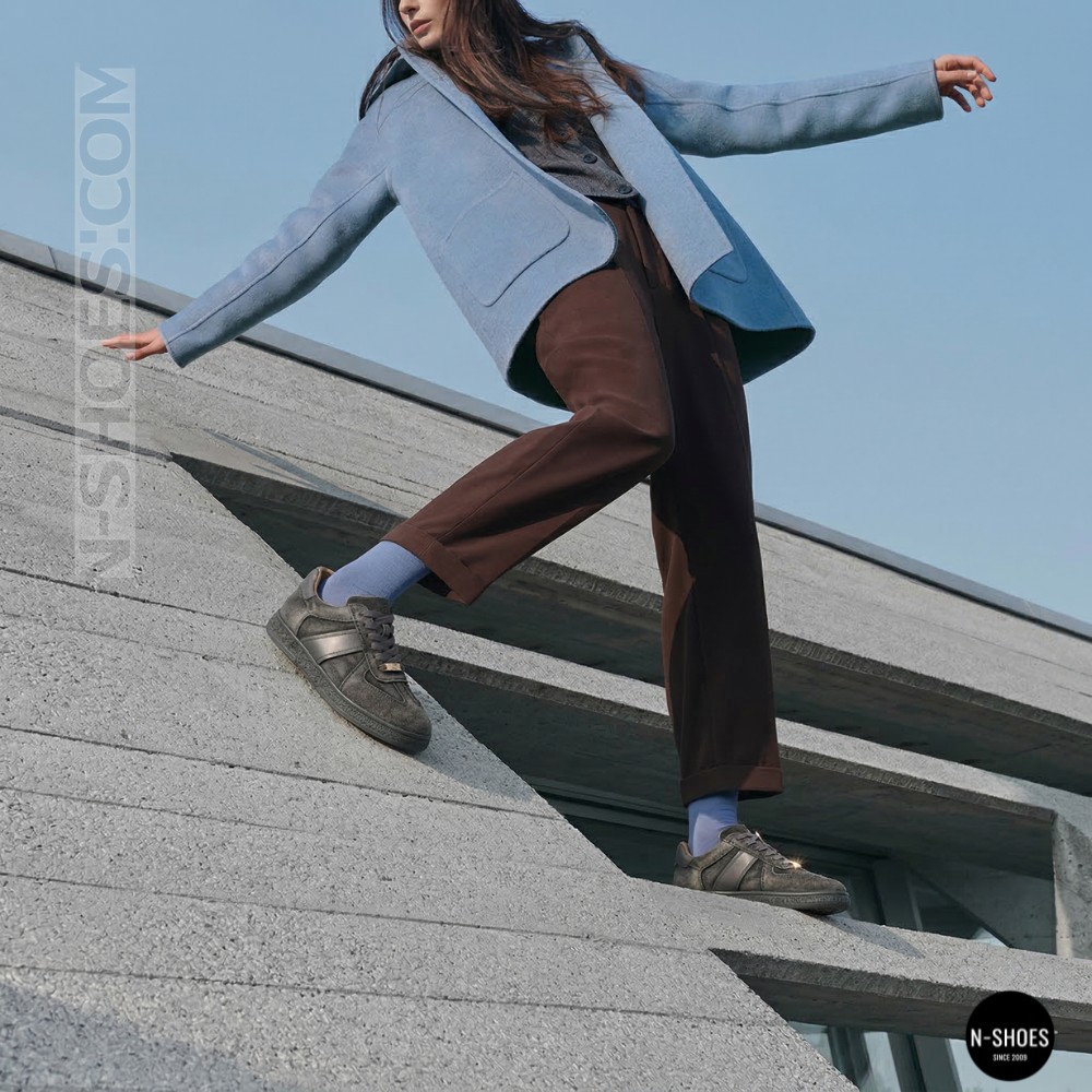 Жіночі сірі замшеві кеди Allsy 210762 9227-30-w014 Lonza Alfi  6211 у стилі Tom Ford Archer