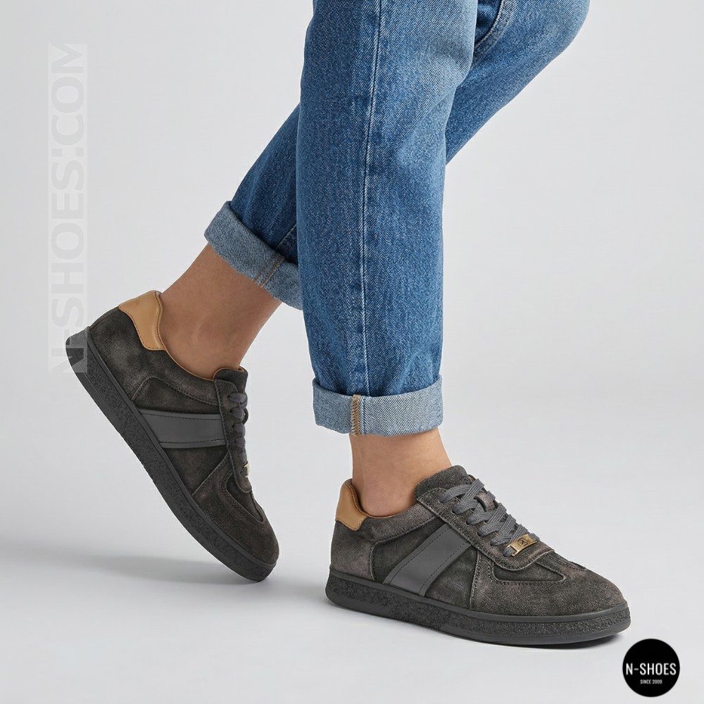 Жіночі сірі замшеві кеди Allsy 210762 9227-30-w014 Lonza Alfi  6211 у стилі Tom Ford Archer