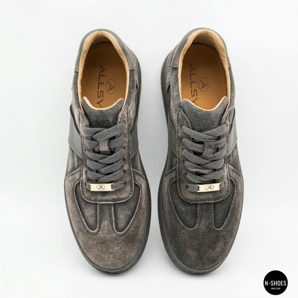 Жіночі сірі замшеві кеди Allsy 210762 9227-30-w014 Lonza Alfi  6211 у стилі Tom Ford Archer