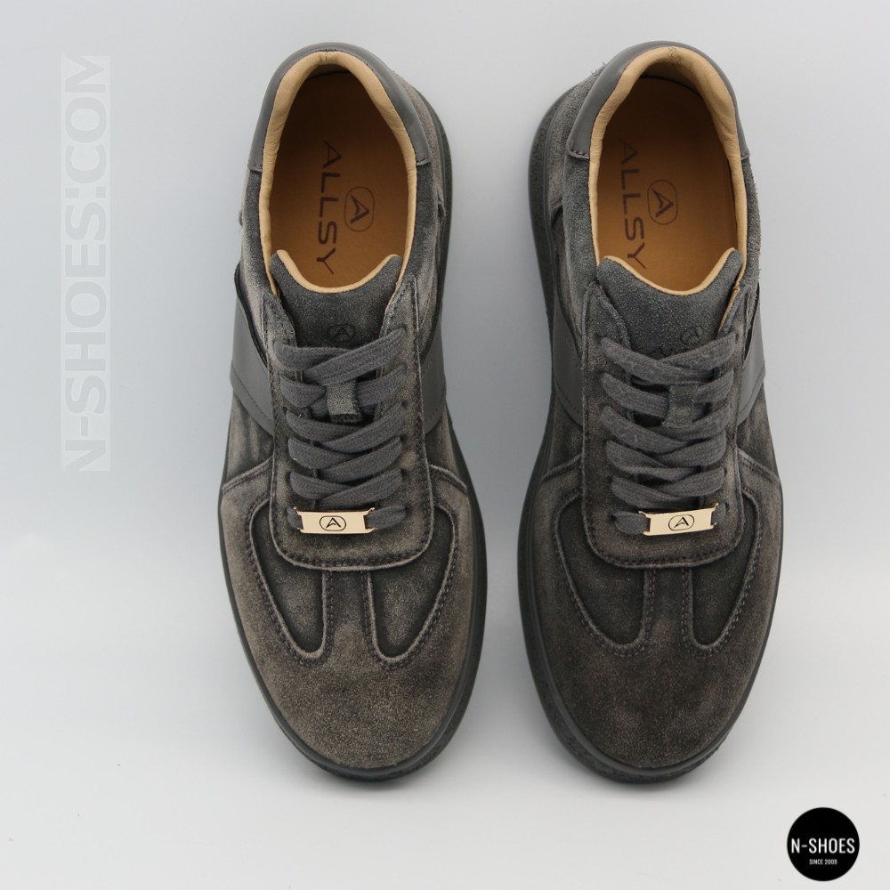 Жіночі сірі замшеві кеди Allsy 210762 9227-30-w014 Lonza Alfi  6211 у стилі Tom Ford Archer