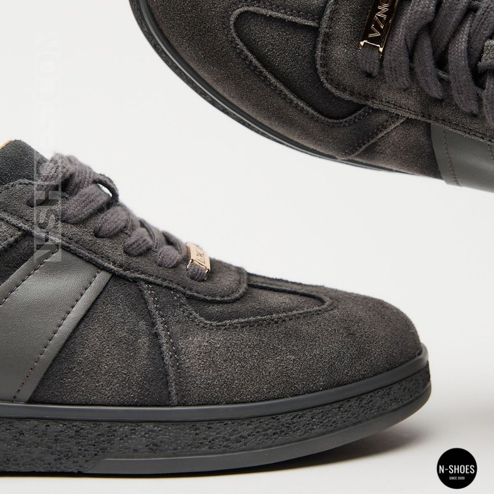 Women's Grey Suede Sneakers Allsy 210762 Lonza 212649 9227-30-w014 6211 Tom Ford Archer Style