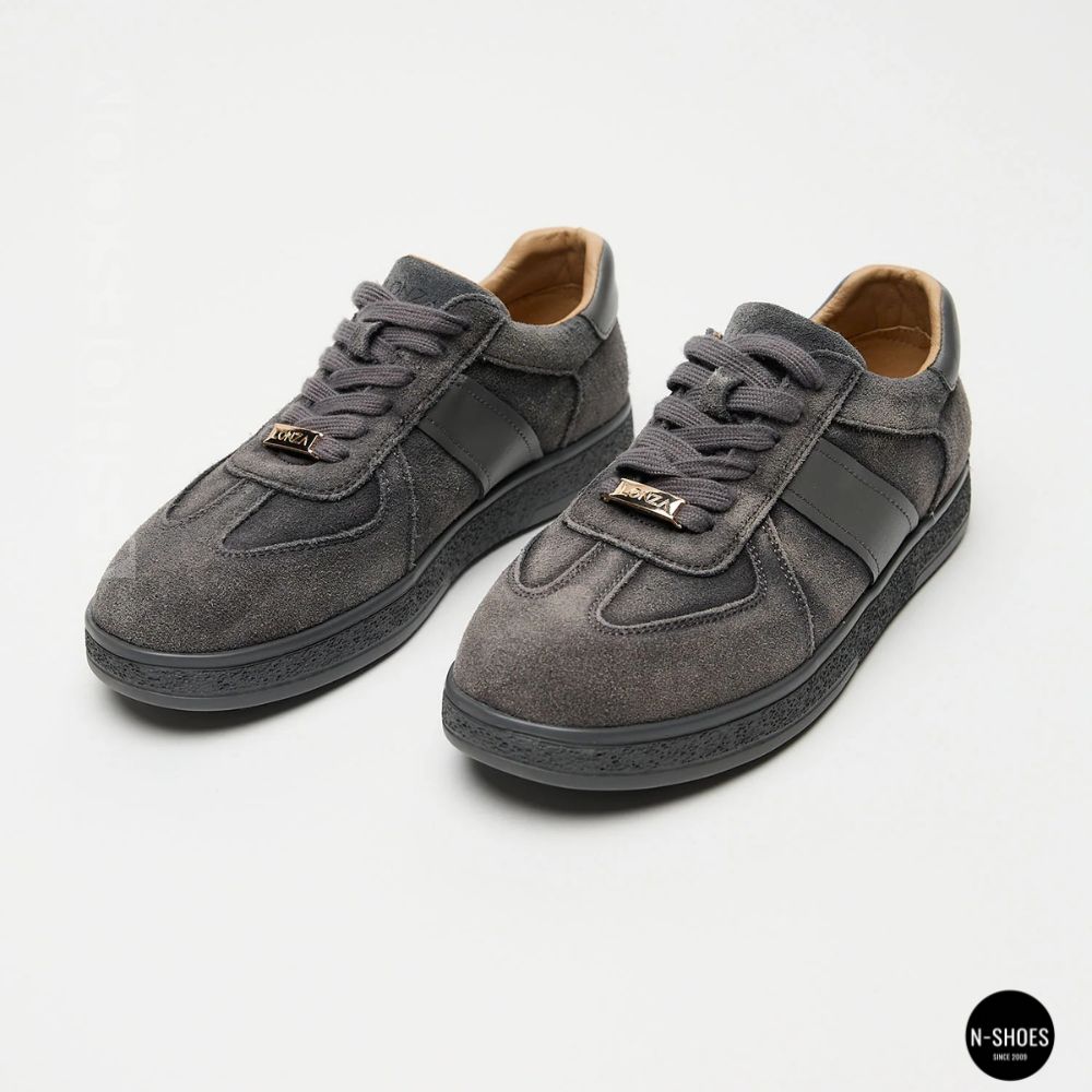 Women's Grey Suede Sneakers Allsy 210762 Lonza 212649 9227-30-w014 6211 Tom Ford Archer Style