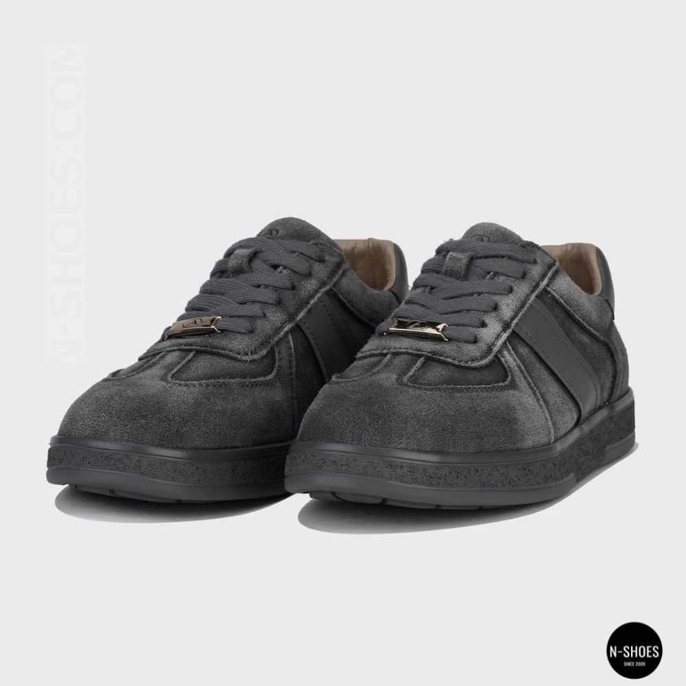 Women's Grey Suede Sneakers Allsy 210762 Lonza 212649 9227-30-w014 6211 Tom Ford Archer Style