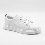 Женские белые кожаные кеды Allsy 210288 Lonza bw1026-2 white 6213 в стиле FitFlop Rally
