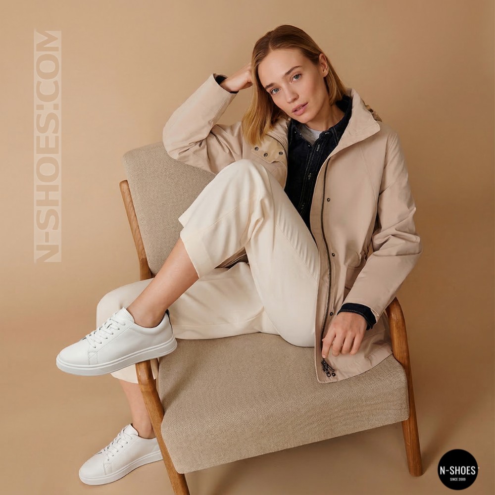 Женские белые кожаные кеды Allsy 210288 Lonza bw1026-2 white 6213 в стиле FitFlop Rally