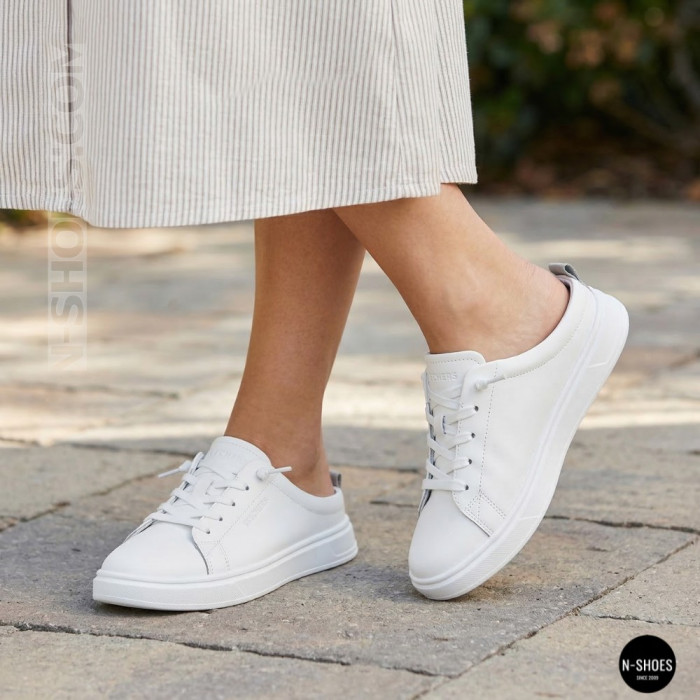 Женские белые кожаные кеды Allsy 210288 208319 Lonza bw1026-2 white 6213 в стиле FitFlop Rally