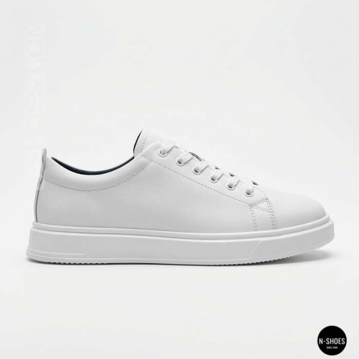 Женские белые кожаные кеды Allsy 210288 208319 Lonza bw1026-2 white 6213 в стиле FitFlop Rally