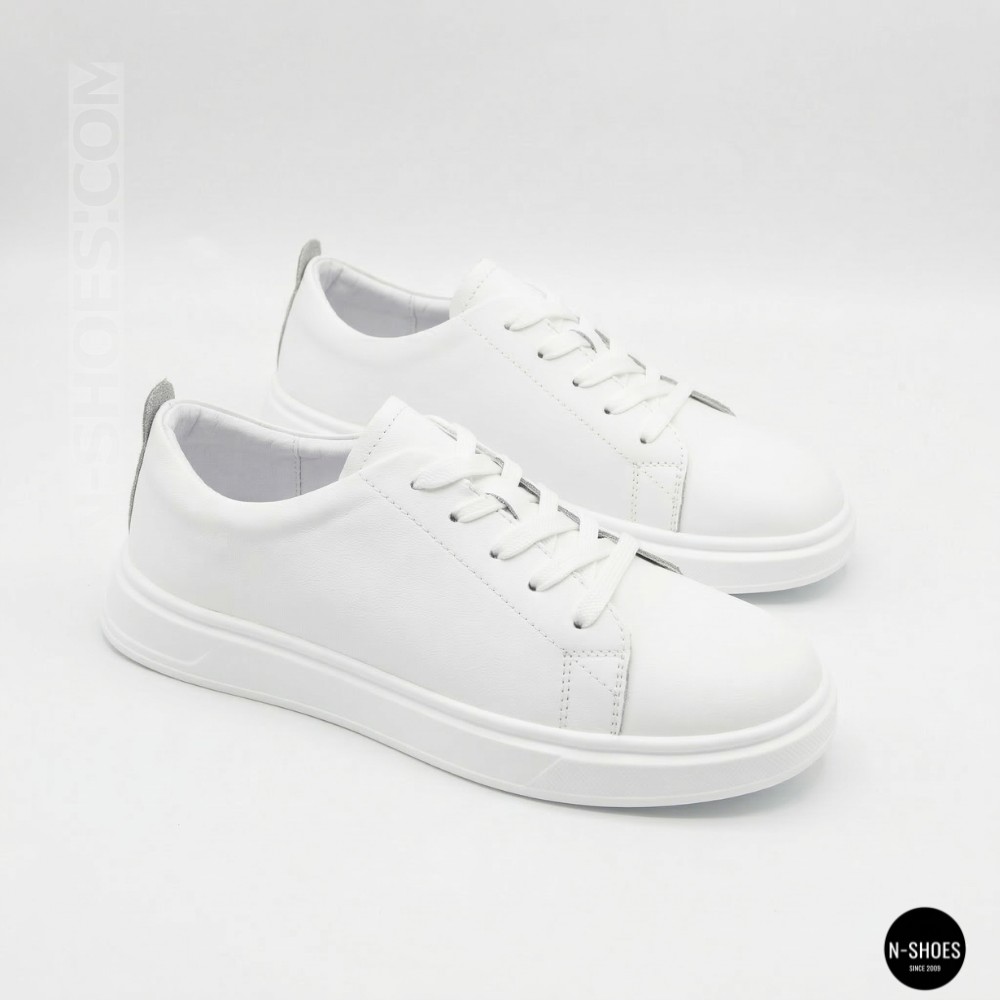 Женские белые кожаные кеды Allsy 210288 Lonza bw1026-2 white 6213 в стиле FitFlop Rally