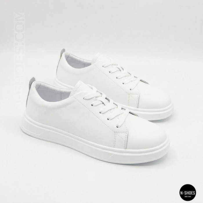 Женские белые кожаные кеды Allsy 210288 208319 Lonza bw1026-2 white 6213 в стиле FitFlop Rally