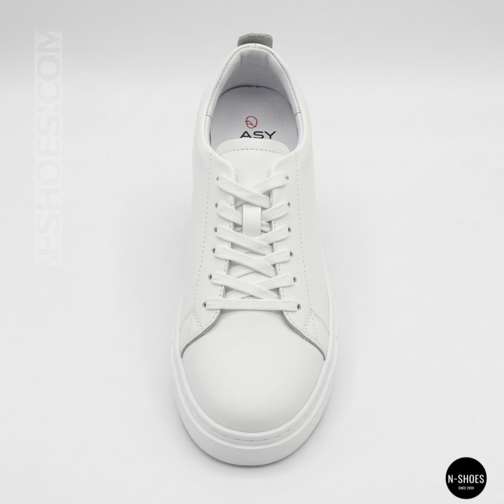 Женские белые кожаные кеды Allsy 210288 Lonza bw1026-2 white 6213 в стиле FitFlop Rally