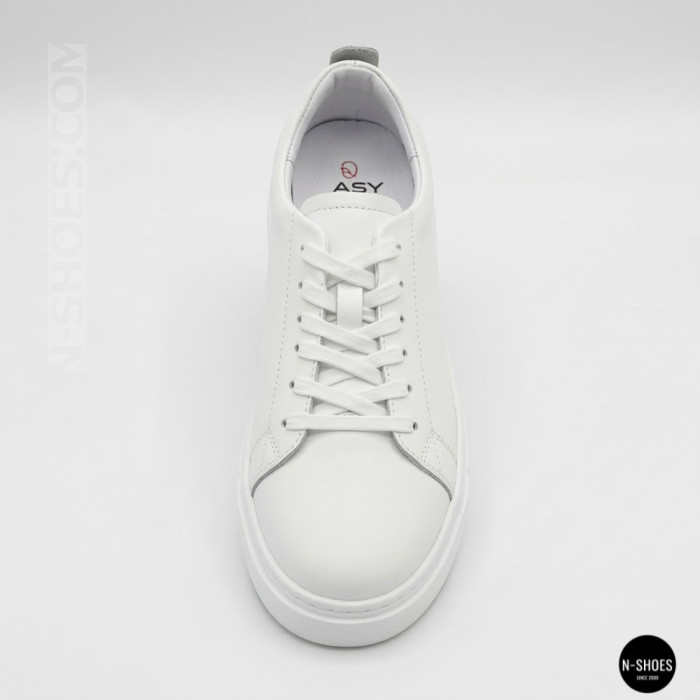 Женские белые кожаные кеды Allsy 210288 208319 Lonza bw1026-2 white 6213 в стиле FitFlop Rally