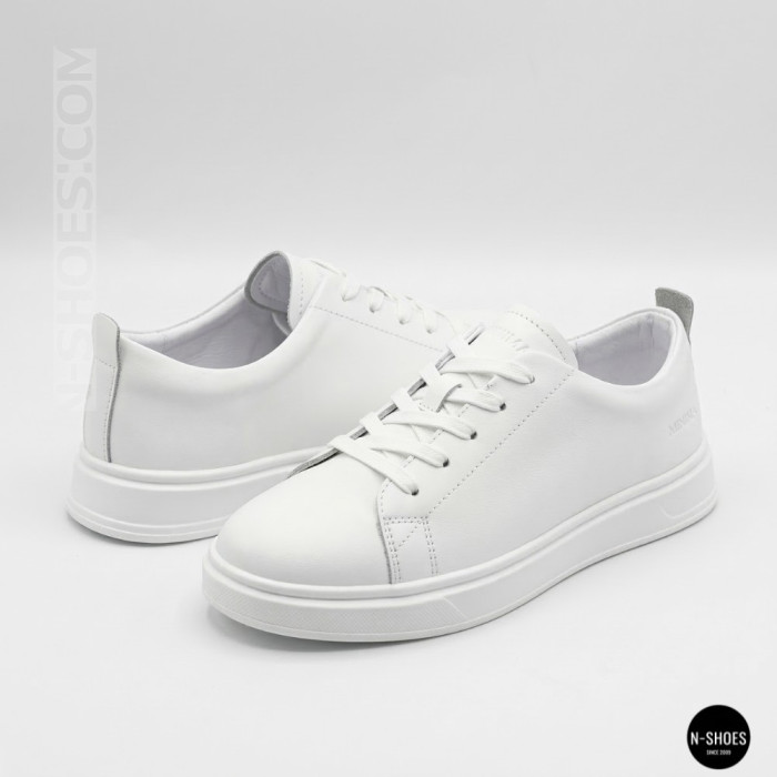Женские белые кожаные кеды Allsy 210288 208319 Lonza bw1026-2 white 6213 в стиле FitFlop Rally