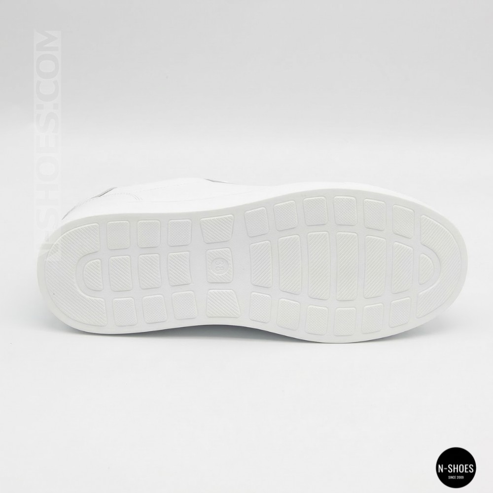 Женские белые кожаные кеды Allsy 210288 Lonza bw1026-2 white 6213 в стиле FitFlop Rally