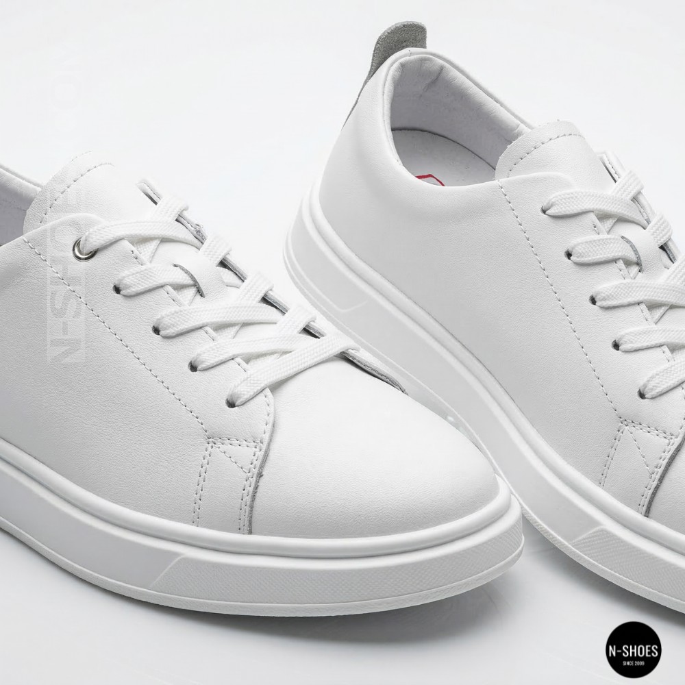 Женские белые кожаные кеды Allsy 210288 Lonza bw1026-2 white 6213 в стиле FitFlop Rally