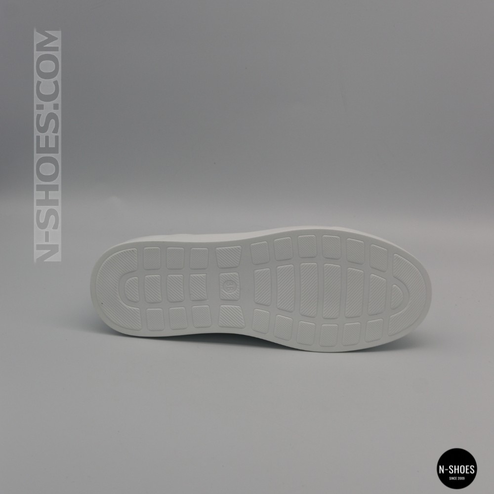 Женские белые кожаные кеды Allsy 210288 Lonza bw1026-2 white 6213 в стиле FitFlop Rally