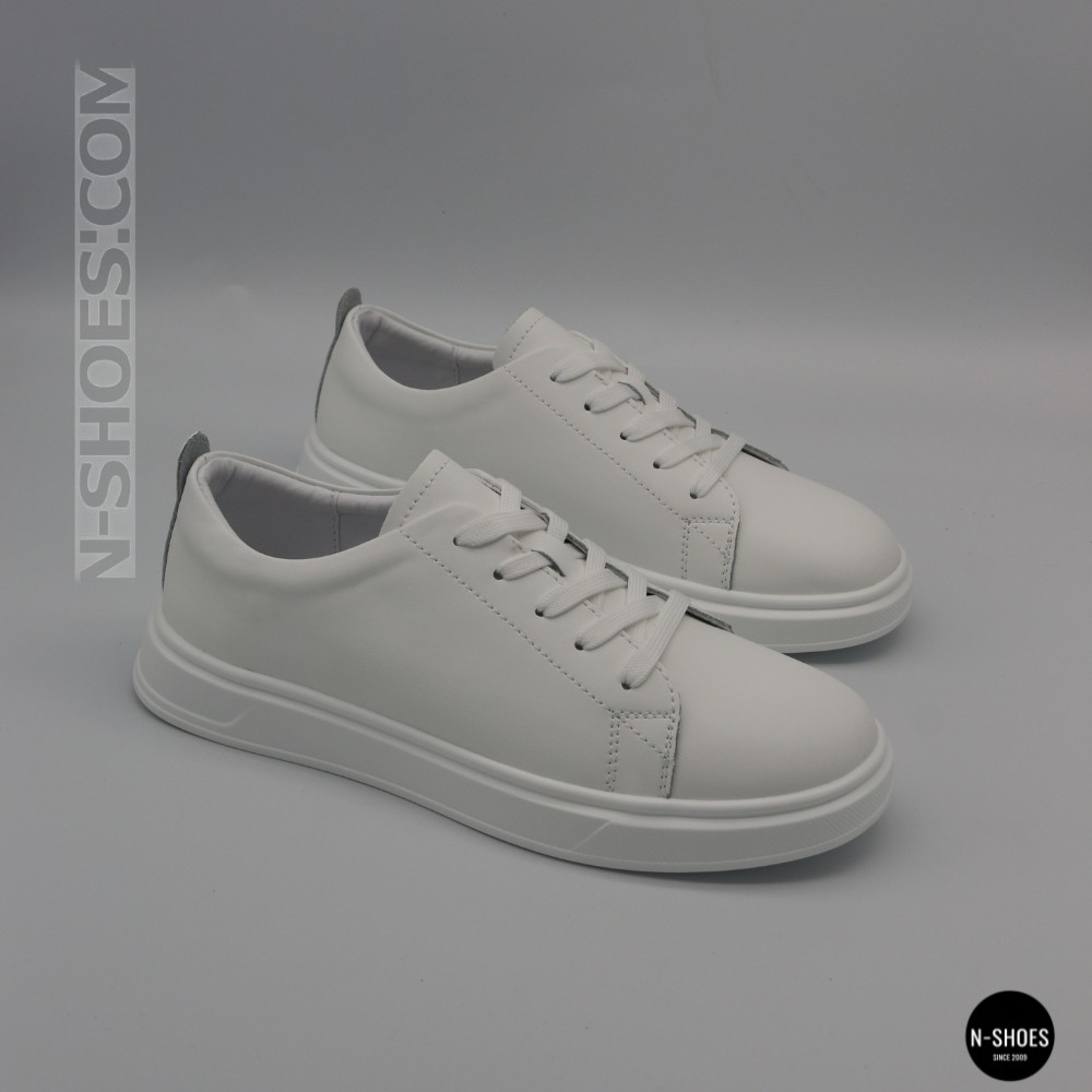 Женские белые кожаные кеды Allsy 210288 Lonza bw1026-2 white 6213 в стиле FitFlop Rally