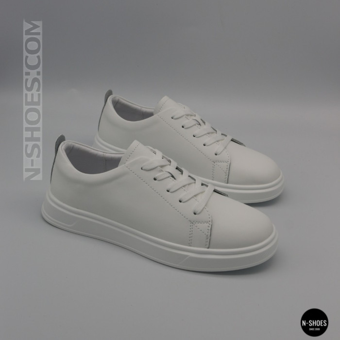 Женские белые кожаные кеды Allsy 210288 208319 Lonza bw1026-2 white 6213 в стиле FitFlop Rally