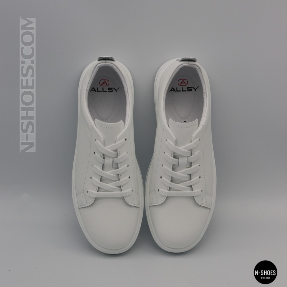 Женские белые кожаные кеды Allsy 210288 Lonza bw1026-2 white 6213 в стиле FitFlop Rally