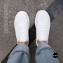 Женские белые кожаные кеды Allsy 210288 208319 Lonza bw1026-2 white 6213 в стиле FitFlop Rally