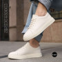 Женские белые кожаные кеды Allsy 210288 208319 Lonza bw1026-2 white 6213 в стиле FitFlop Rally