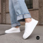 Женские белые кожаные кеды Allsy 210288 208319 Lonza bw1026-2 white 6213 в стиле FitFlop Rally