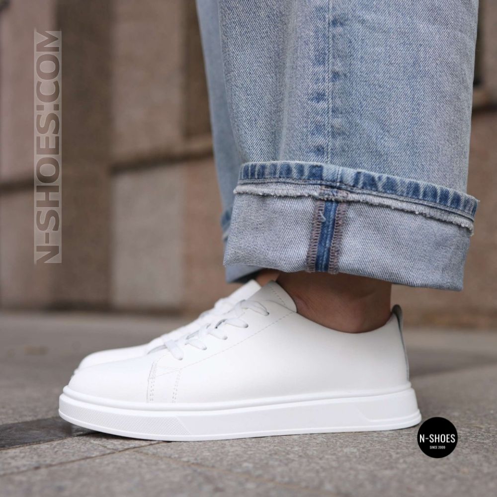 Женские белые кожаные кеды Allsy 210288 208319 Lonza bw1026-2 white 6213 в стиле FitFlop Rally