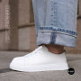 Женские белые кожаные кеды Allsy 210288 208319 Lonza bw1026-2 white 6213 в стиле FitFlop Rally