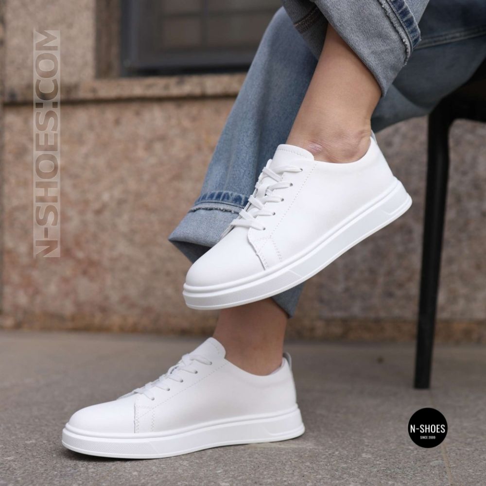 Женские белые кожаные кеды Allsy 210288 208319 Lonza bw1026-2 white 6213 в стиле FitFlop Rally