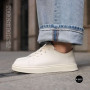 Женские белые кожаные кеды Allsy 210288 208319 Lonza bw1026-2 white 6213 в стиле FitFlop Rally