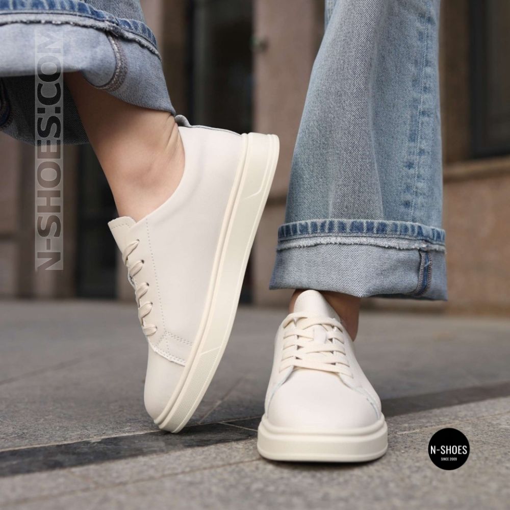 Женские белые кожаные кеды Allsy 210288 208319 Lonza bw1026-2 white 6213 в стиле FitFlop Rally