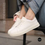 Женские белые кожаные кеды Allsy 210288 208319 Lonza bw1026-2 white 6213 в стиле FitFlop Rally