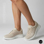 Women's Beige Perforated Sneakers Allsy 207282 Lonza gp2521-2 beige 6214