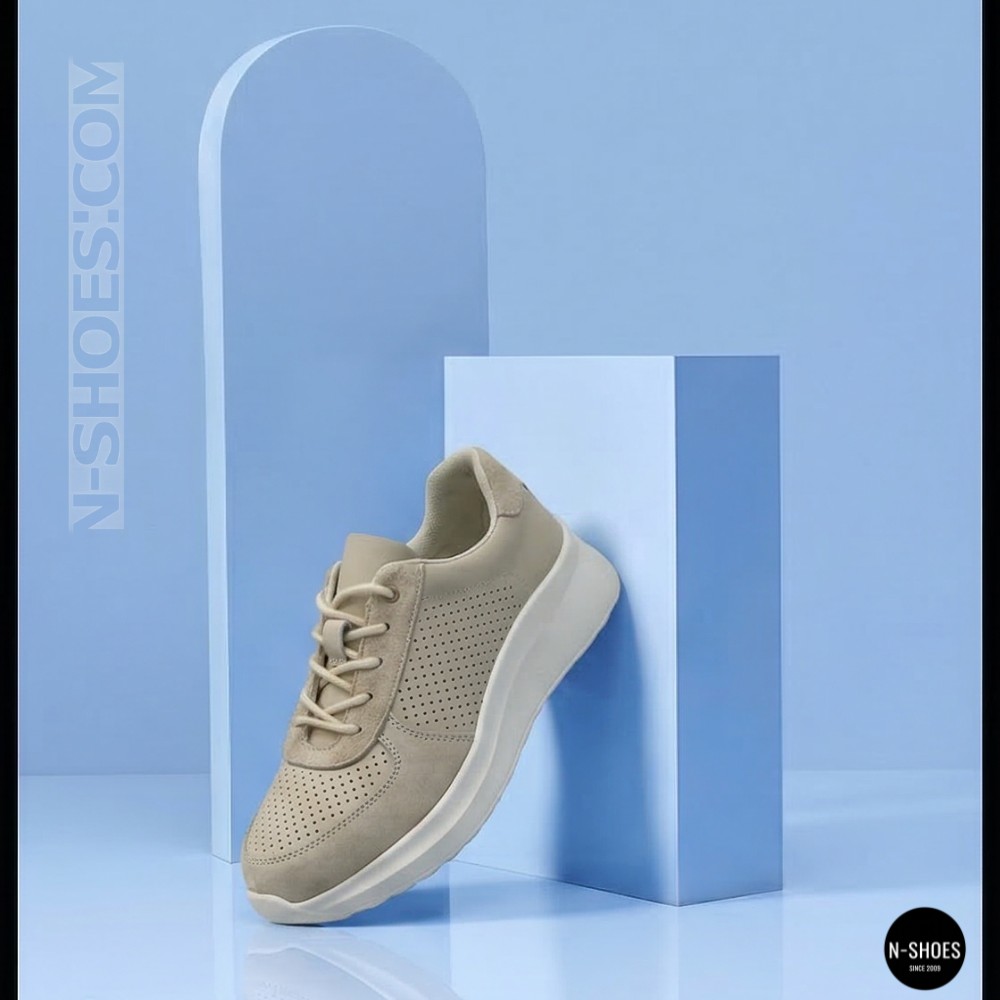 Women's Beige Perforated Sneakers Allsy 207282 Lonza gp2521-2 beige 6214