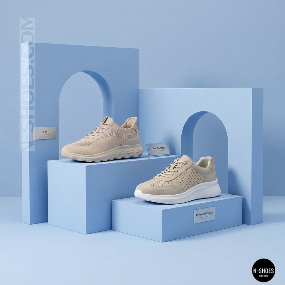 Women's Beige Perforated Sneakers Allsy 207282 Lonza gp2521-2 beige 6214