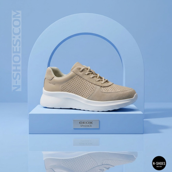 Женские бежевые кеды с перфорацией Allsy 207282 Lonza gp2521-2 beige 6214
