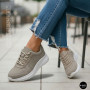 Women's Beige Perforated Sneakers Allsy 207282 Lonza gp2521-2 beige 6214