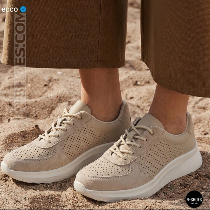 Женские бежевые кеды с перфорацией Allsy 207282 Lonza gp2521-2 beige 6214