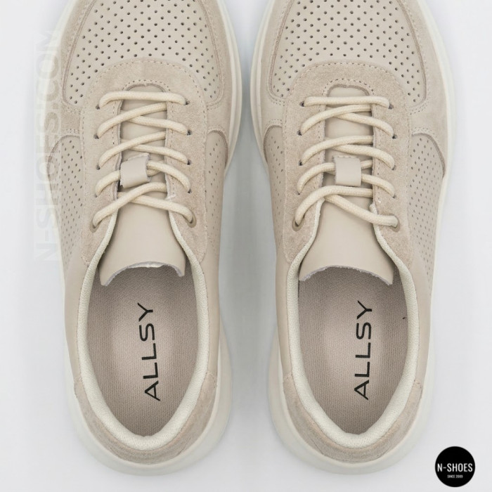 Женские бежевые кеды с перфорацией Allsy 207282 Lonza gp2521-2 beige 6214