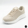 Women's Beige Perforated Sneakers Allsy 207282 Lonza gp2521-2 beige 6214
