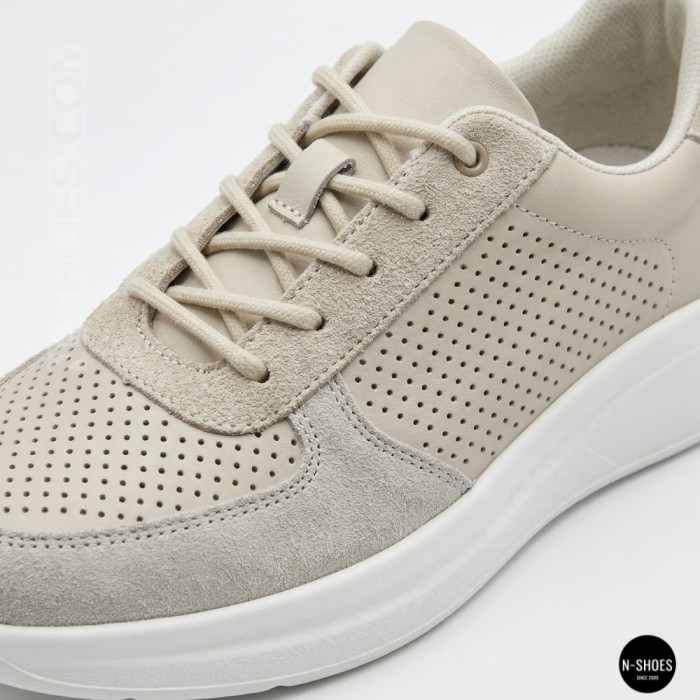 Женские бежевые кеды с перфорацией Allsy 207282 Lonza gp2521-2 beige 6214