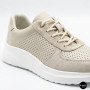 Women's Beige Perforated Sneakers Allsy 207282 Lonza gp2521-2 beige 6214