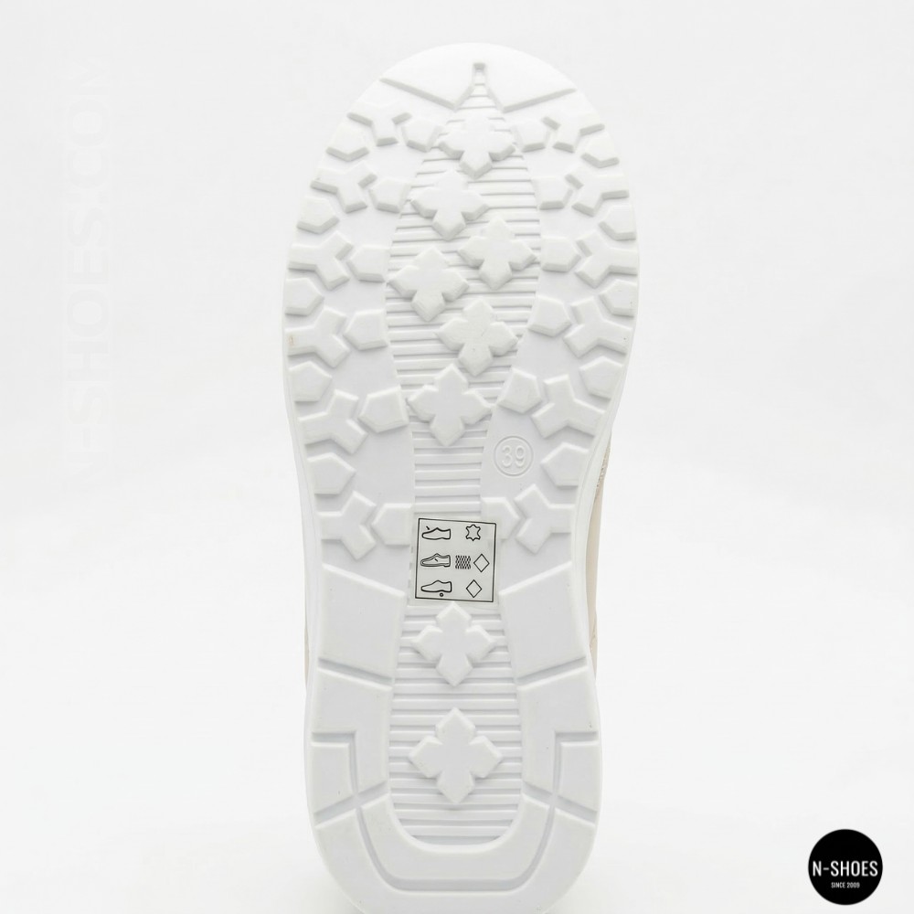 Women's Beige Perforated Sneakers Allsy 207282 Lonza gp2521-2 beige 6214