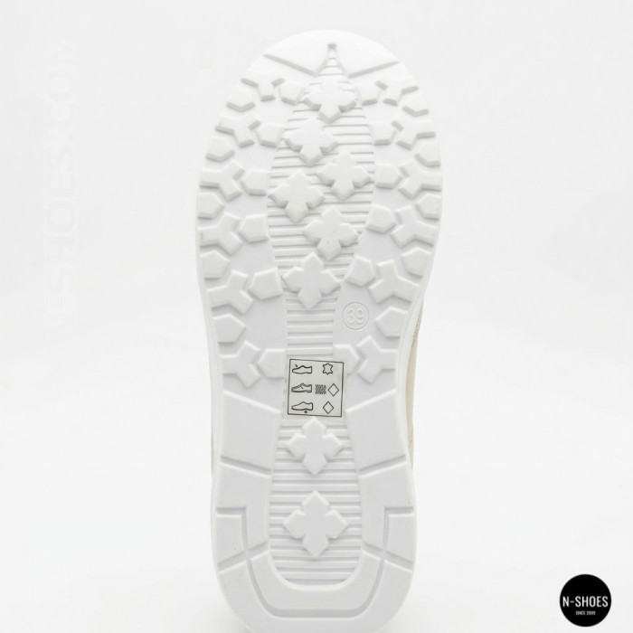 Женские бежевые кеды с перфорацией Allsy 207282 Lonza gp2521-2 beige 6214