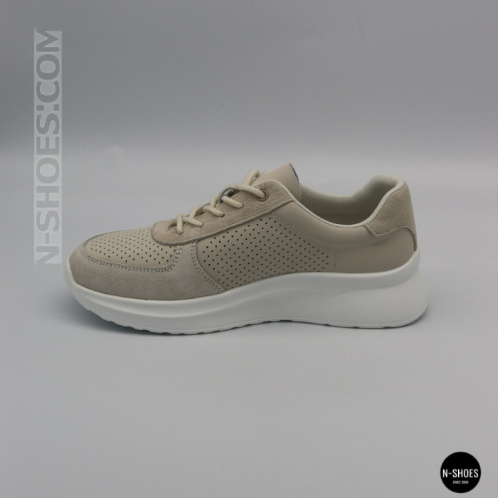 Женские бежевые кеды с перфорацией Allsy 207282 Lonza gp2521-2 beige 6214