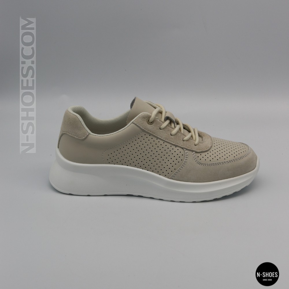 Women's Beige Perforated Sneakers Allsy 207282 Lonza gp2521-2 beige 6214