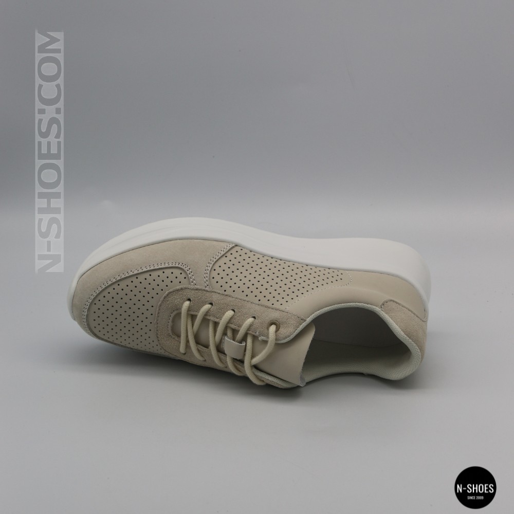 Women's Beige Perforated Sneakers Allsy 207282 Lonza gp2521-2 beige 6214