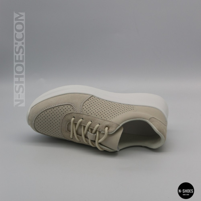 Женские бежевые кеды с перфорацией Allsy 207282 Lonza gp2521-2 beige 6214