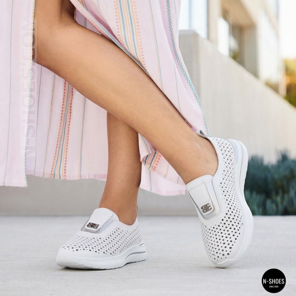 Women's Perforated Moccasins Allsy 210306 Lonza s138-10 white 6215